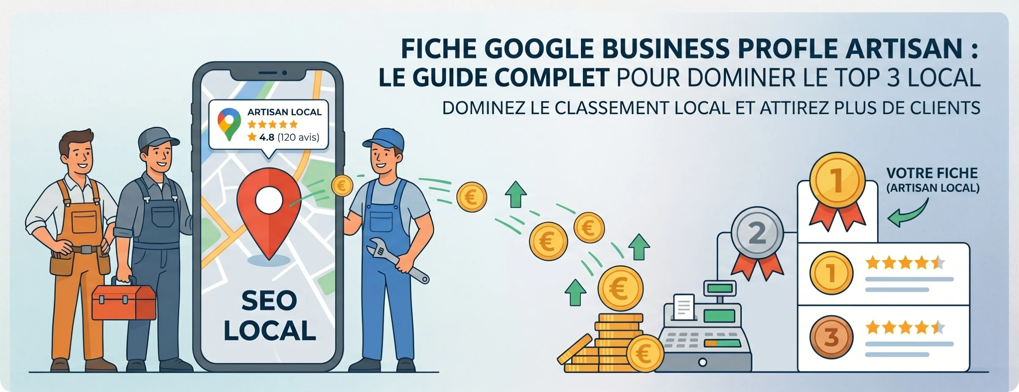 Fiche Google Business Profile artisan : le guide complet pour dominer le top 3 local